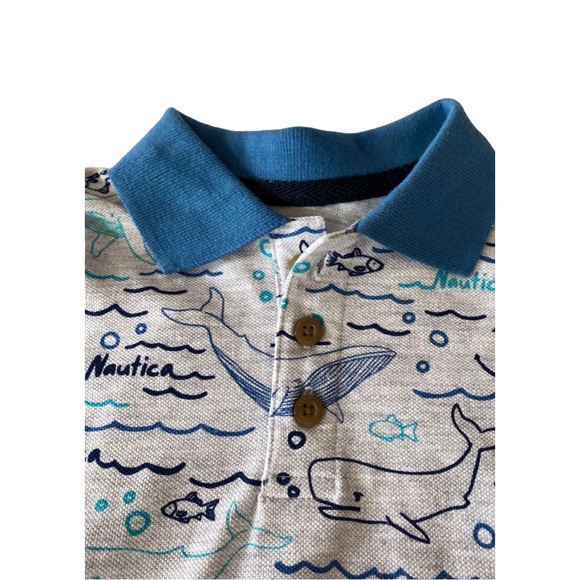 Short Set Nautica 18 Mo 2 pc Whale in Vallarta Blue NWT - Picture 4 of 10